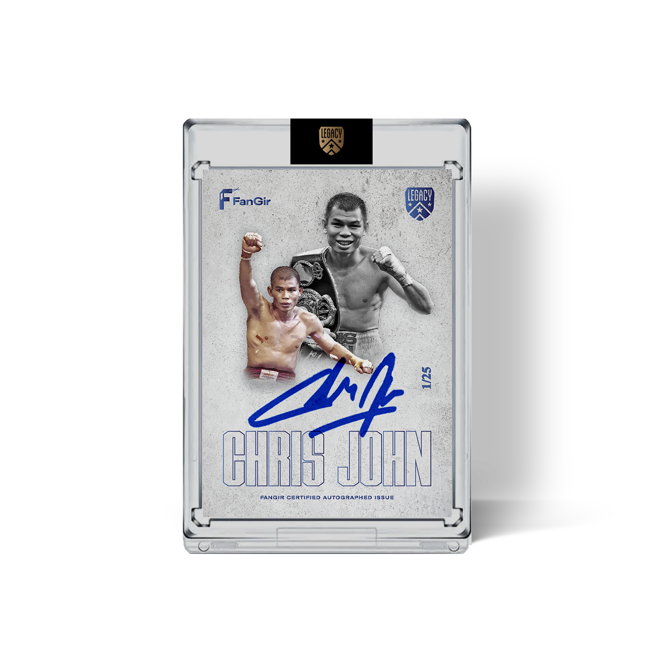 Chris John Legacy - #/25 Limited Autograph Card - Blue