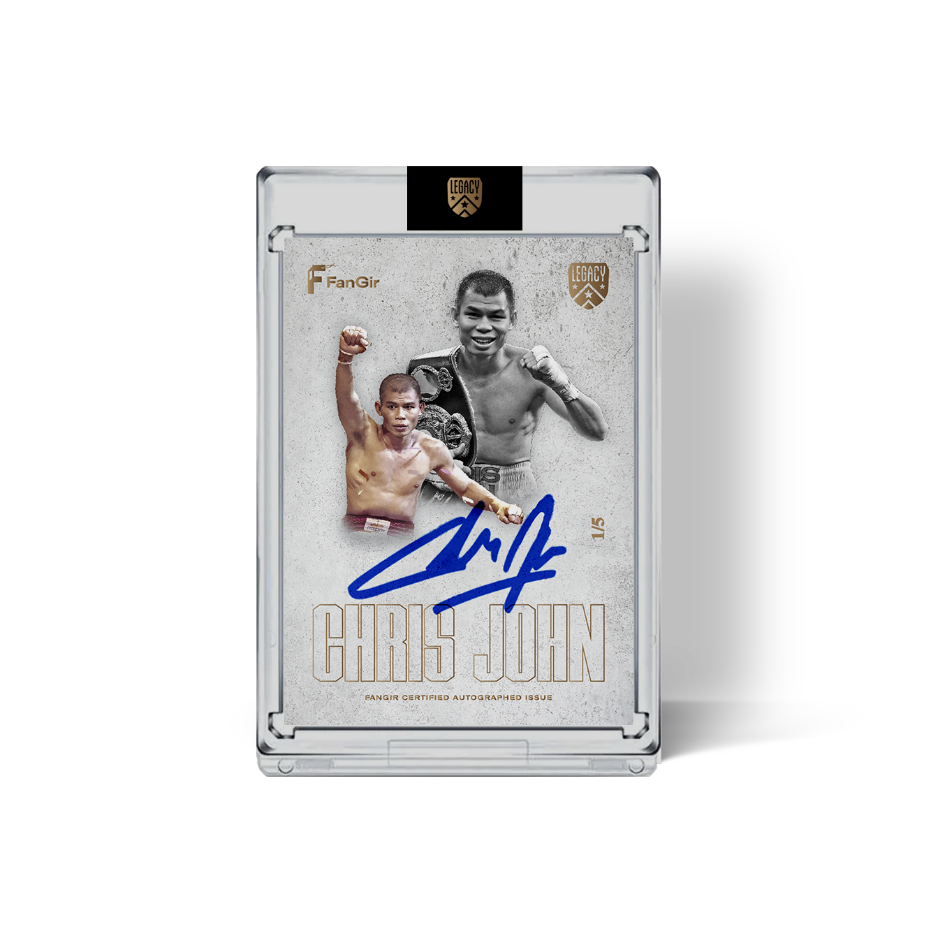 Chris John Legacy - #/5 Limited Autograph Card - Gold