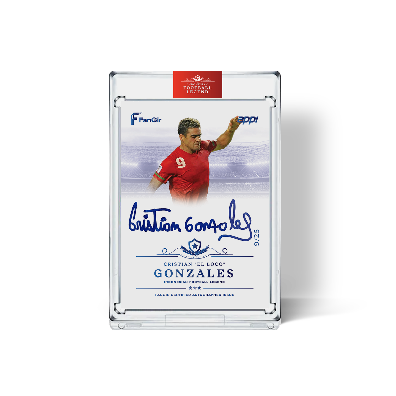 Trading Card Kartu Legenda Timnas EL Loco Gonzales 9/25