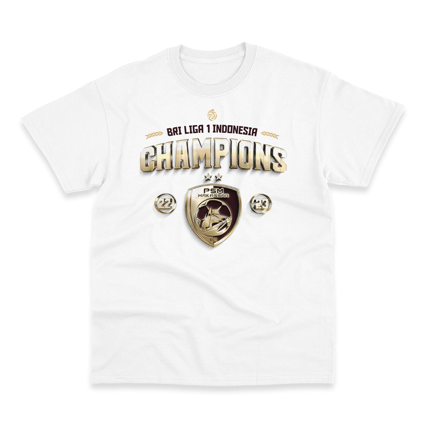PSM Champions T-shirt 2022 2023 BRI liga 1 Depan