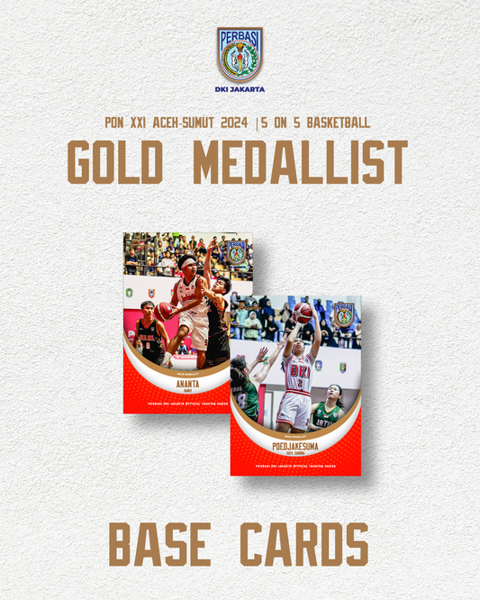 Perbasi DKI Jakarta PON XXI Aceh-Sumut 2024 5 on 5 Basketball Gold Medallist Trading Cards Box Set