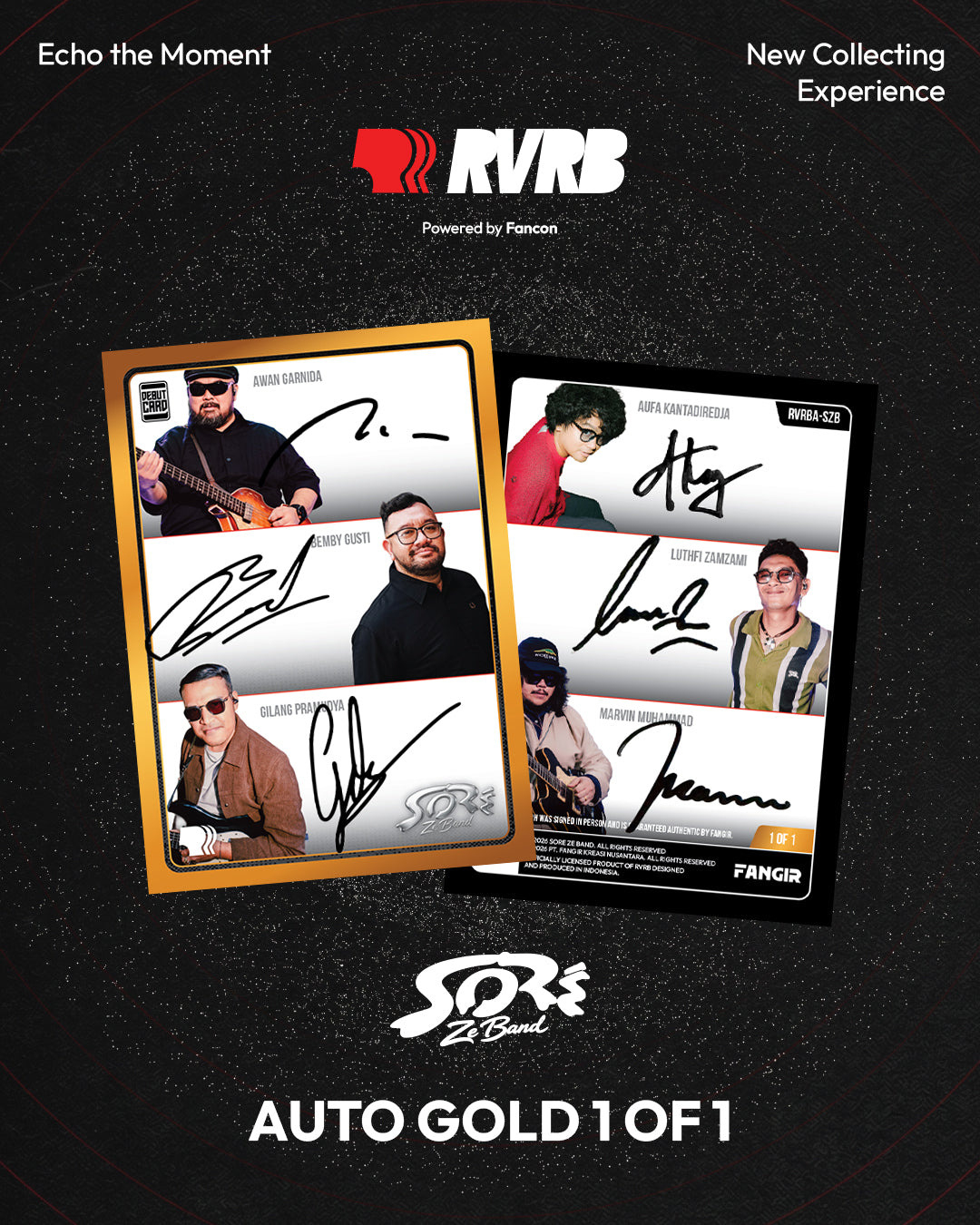 RVRB x Sore Ze Band Auto Gold 1 of 1