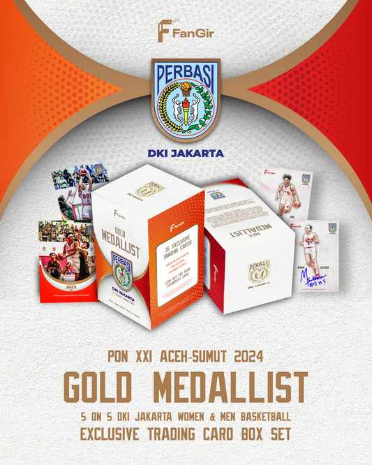 Perbasi DKI Jakarta PON XXI Aceh-Sumut 2024 5 on 5 Basketball Gold Medallist Trading Cards Box Set