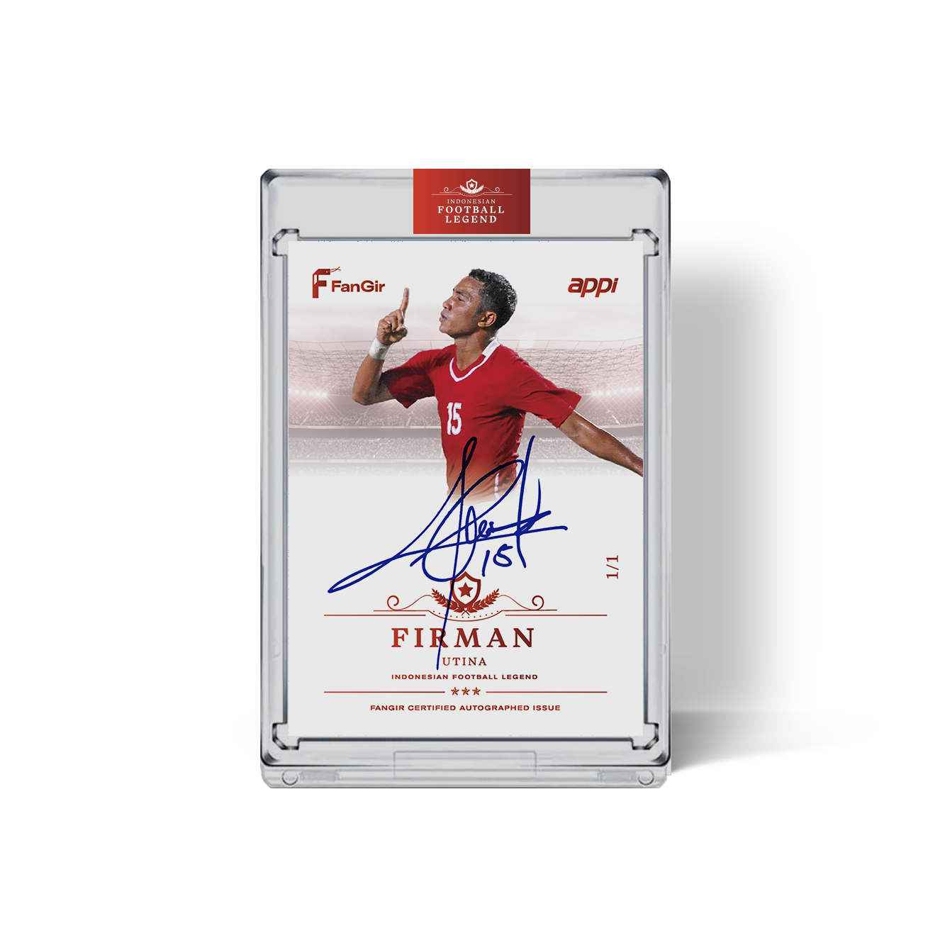 [Auction] Firman Utina Autograph Card 1/1 - Red